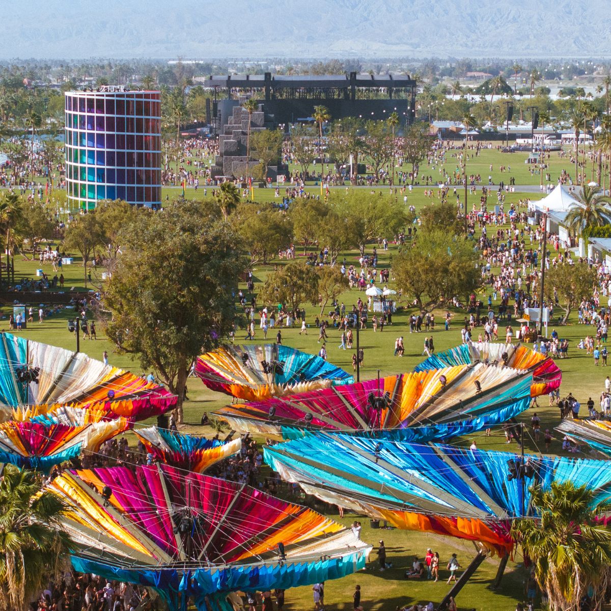 Colorful Festival Canopies