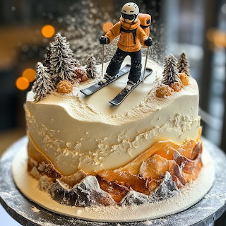 Skier Cake Topper