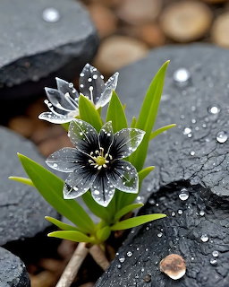 Black White Flower