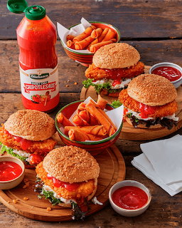 Spicy Chicken Burgers and Fries