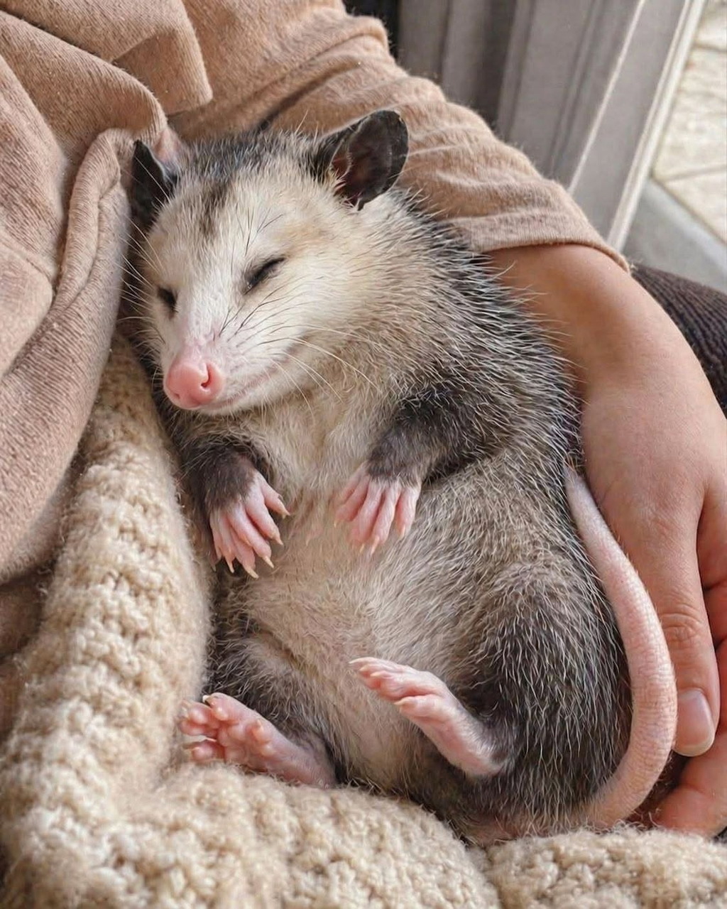 Baby Opossum in Hand