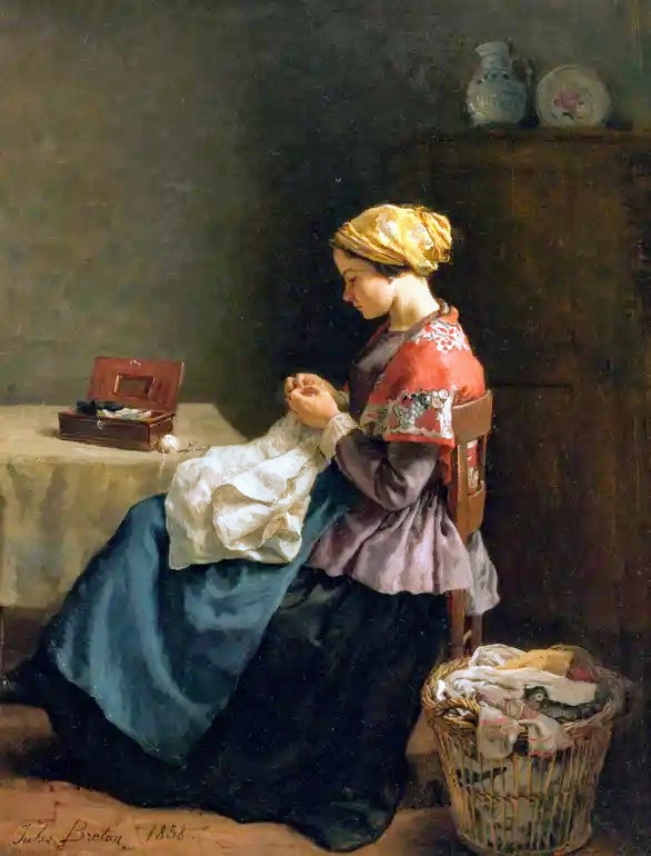 The Little Seamstress by Jules Breton