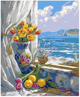 Flowers by the Ocean