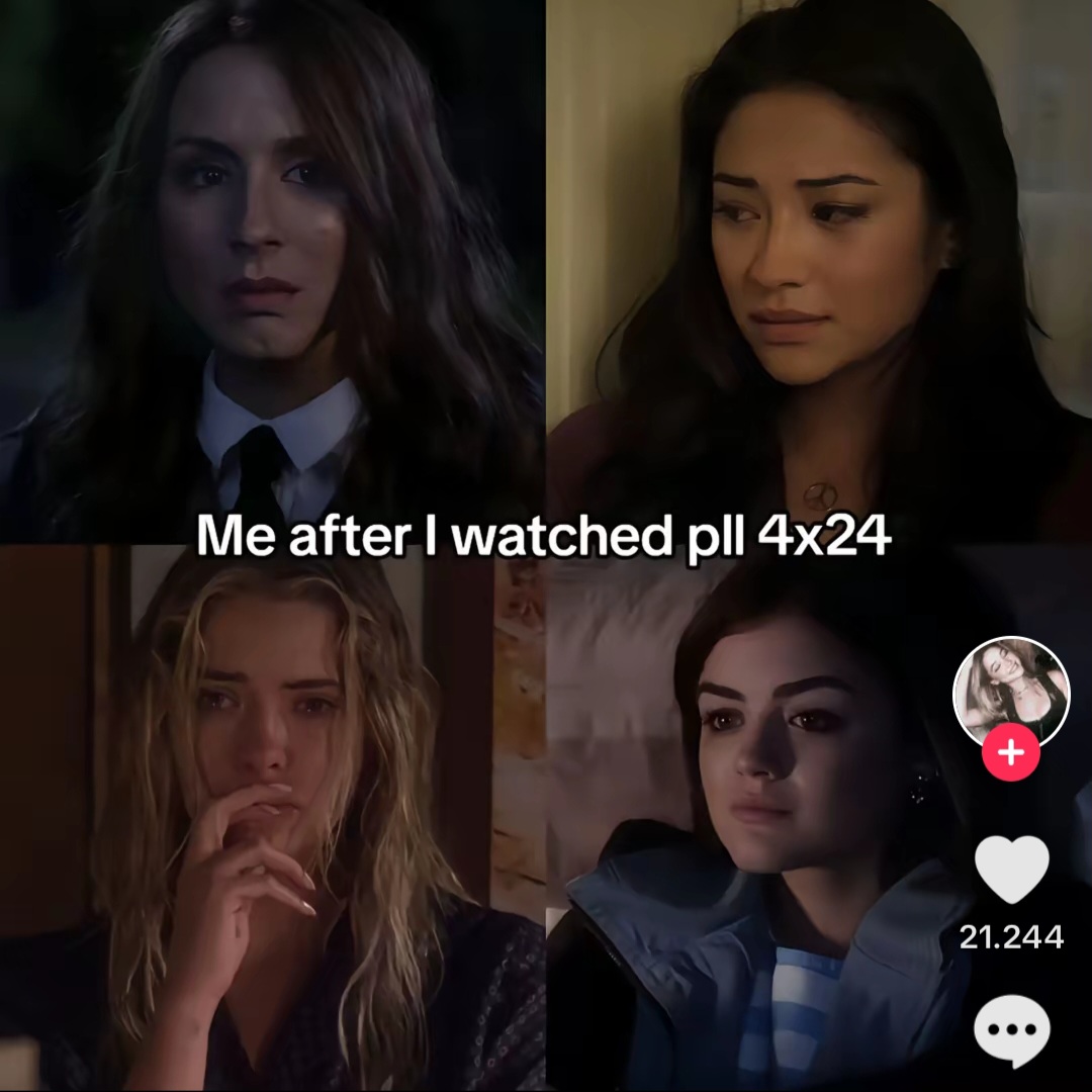 Four-panel collage of women with meme text and social media icons on the right