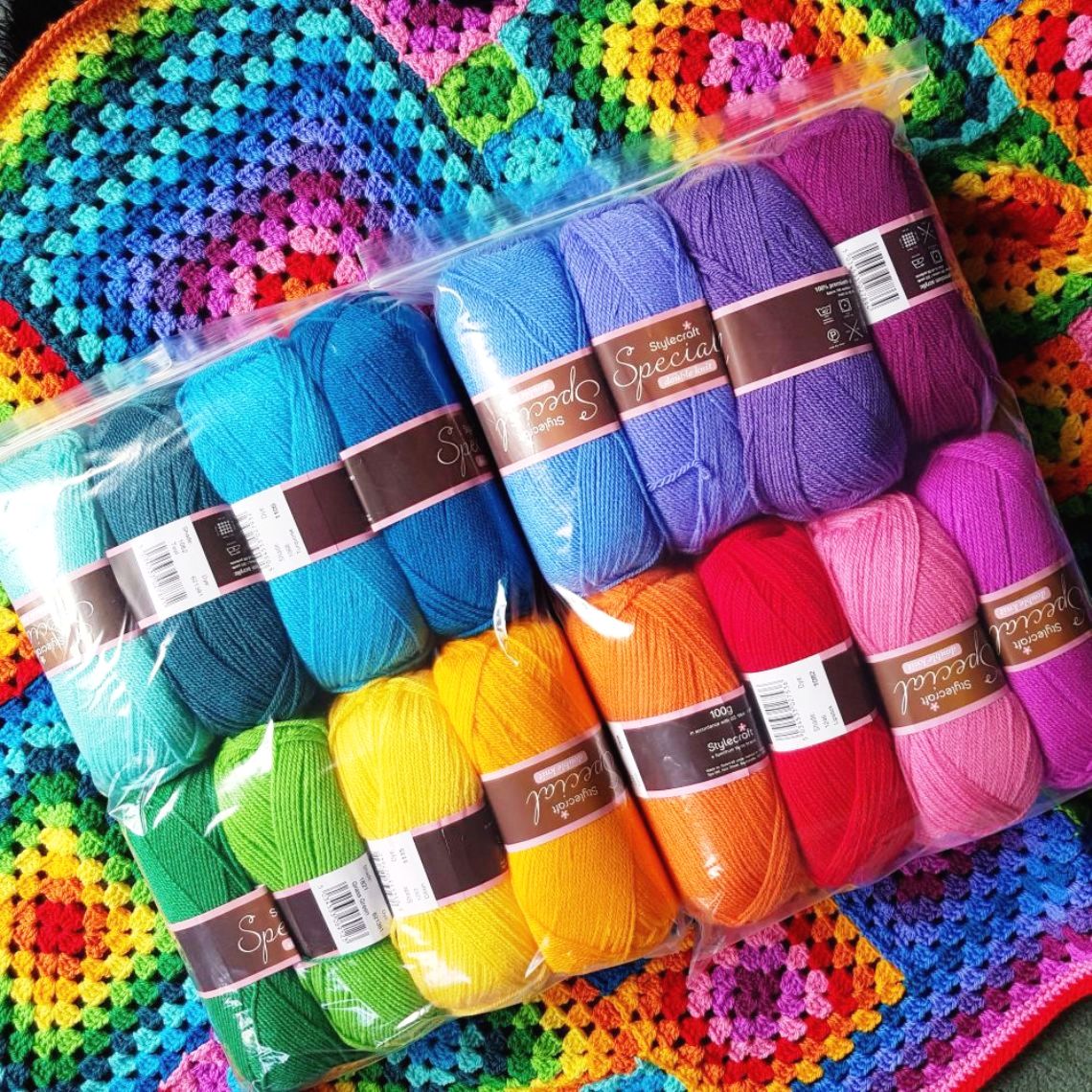 Colorful Yarn Skeins Collection
