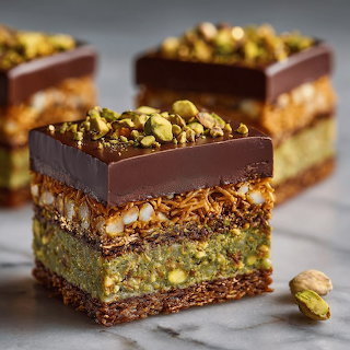 Pistachio Chocolate Layered Dessert