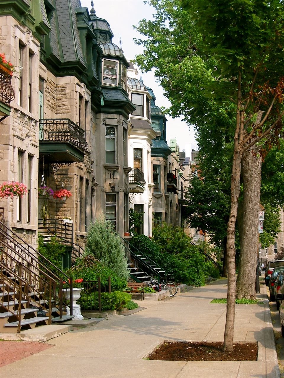 Victorian Row Houses Street
