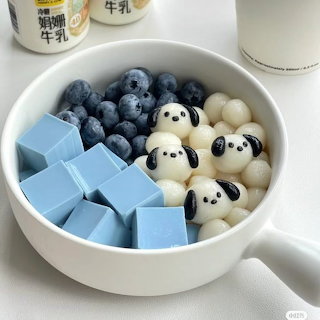 Blue Jelly Dessert Bowl