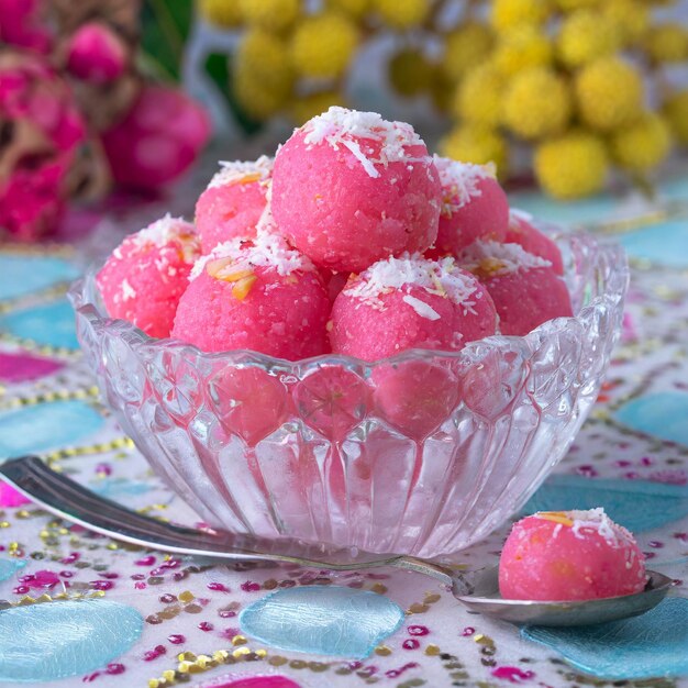 Pink Coconut Sweet Balls