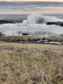 Ocean Wave Crashing on Rocks