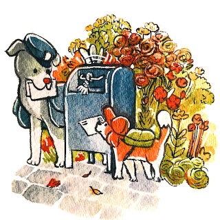 Dogs Mailing Letters