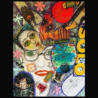 Mixed Media Collage Portrait