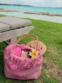 Pink Beach Tote Bag