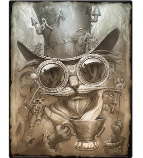 Steampunk Cat Portrait