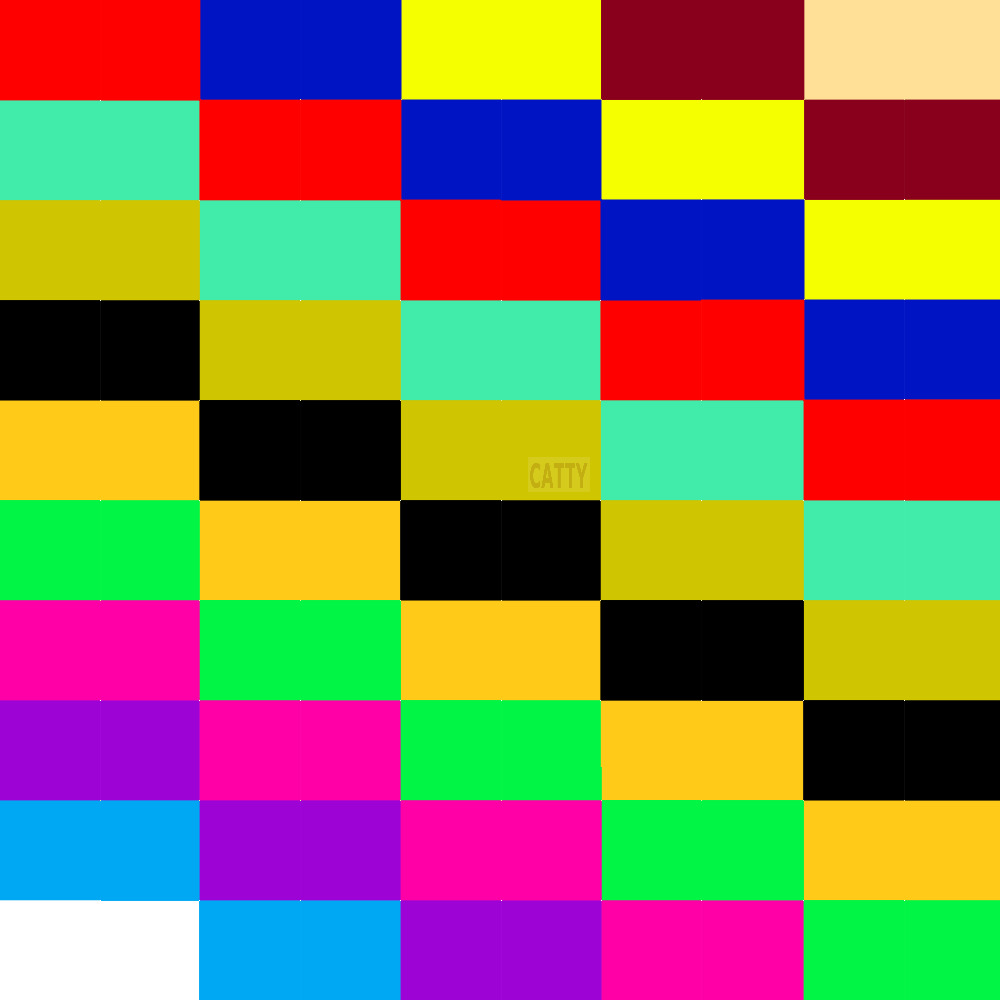 Grid of multicolored squares in various bright colors arranged in rows and columns