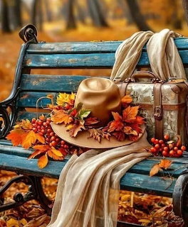 Autumn Park Bench