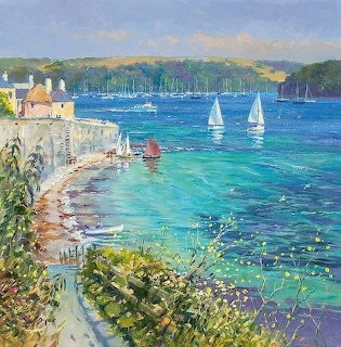 Coastal Sailboats Painting