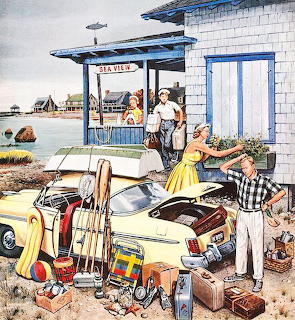 Vintage Camping Scene