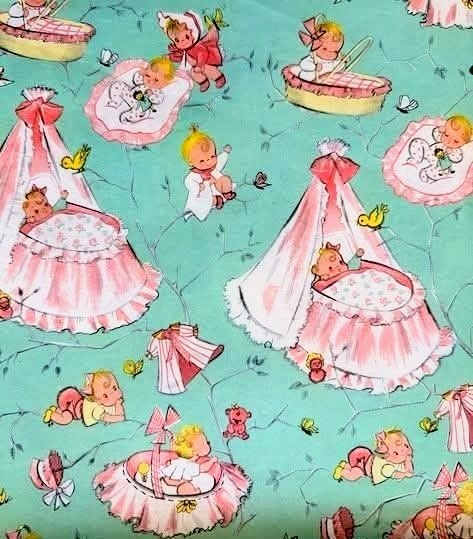 Vintage Baby Wrapping Paper
