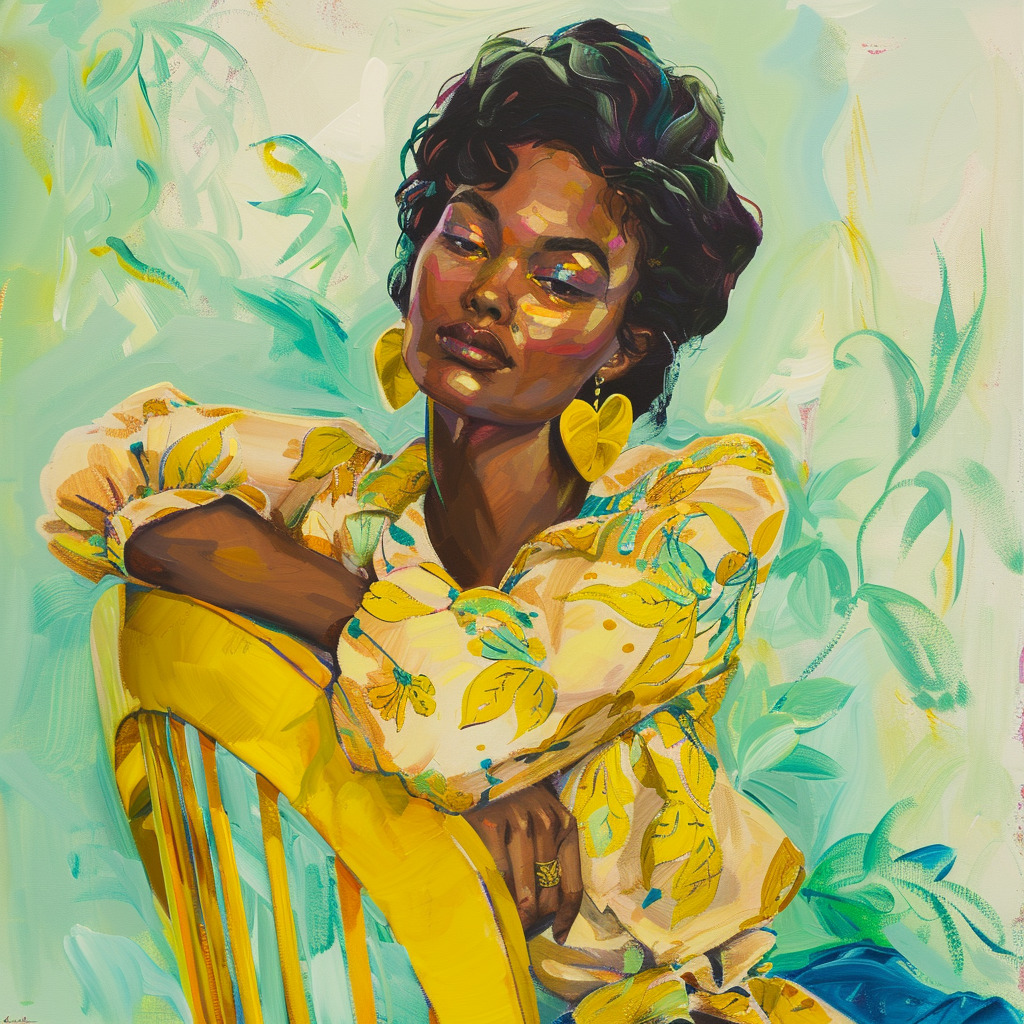 Woman in Yellow Chair