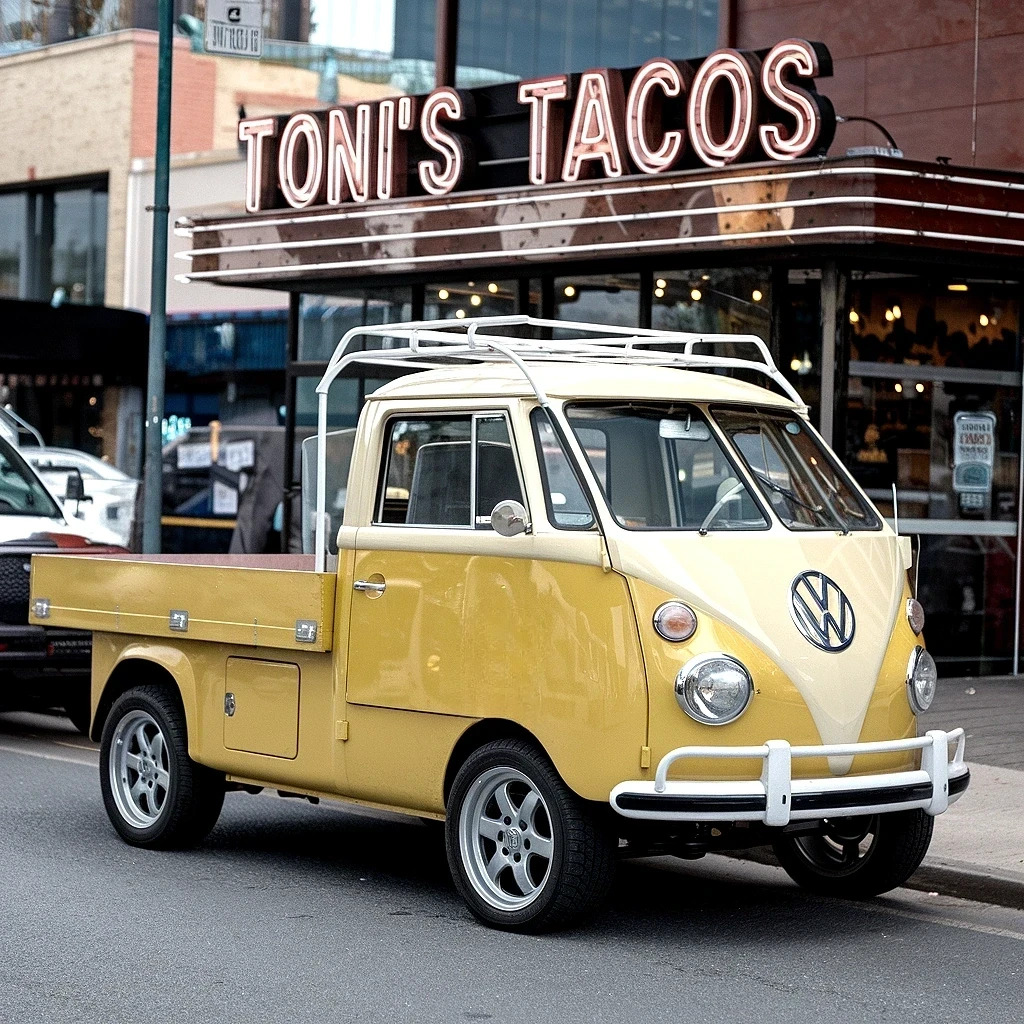 Classic VW Truck at Toni's Tacos