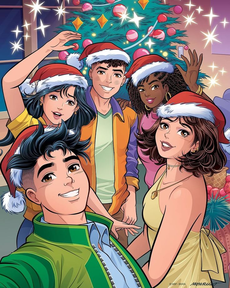 Holiday Anime Group Portrait