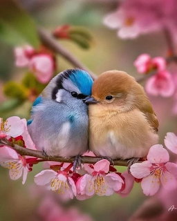 Two Birds on Cherry Blossoms