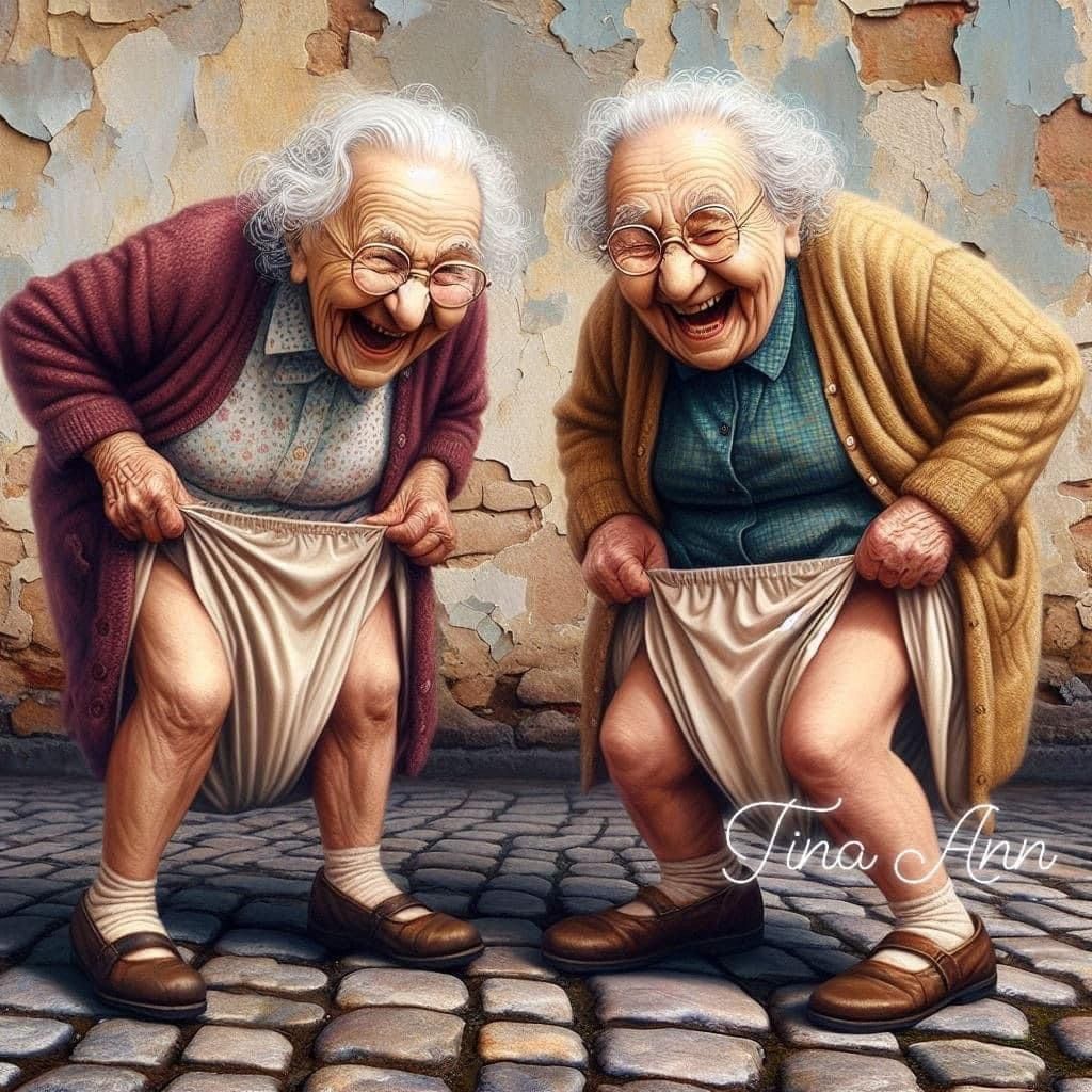 Elderly Women Laughing