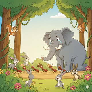 Elephant and Bunnies Forest