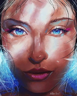 Blue-Eyed Woman Portrait