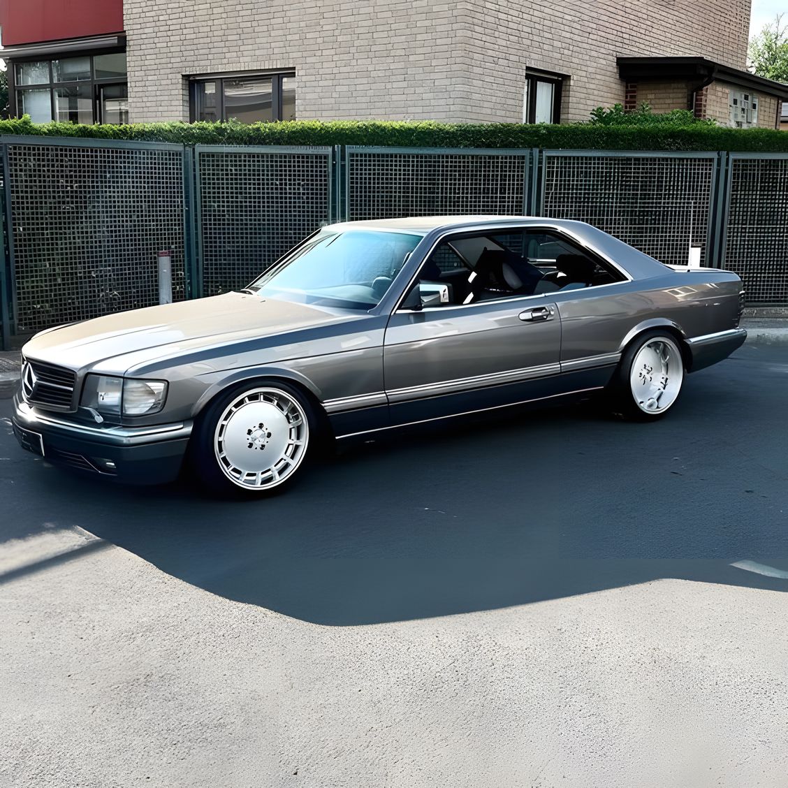 Silver Mercedes Coupe