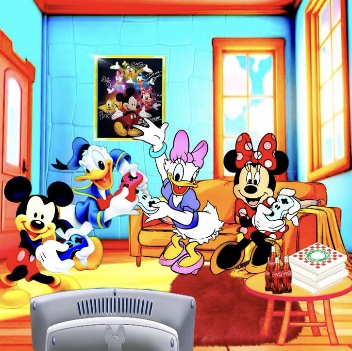Disney Characters Playing Games