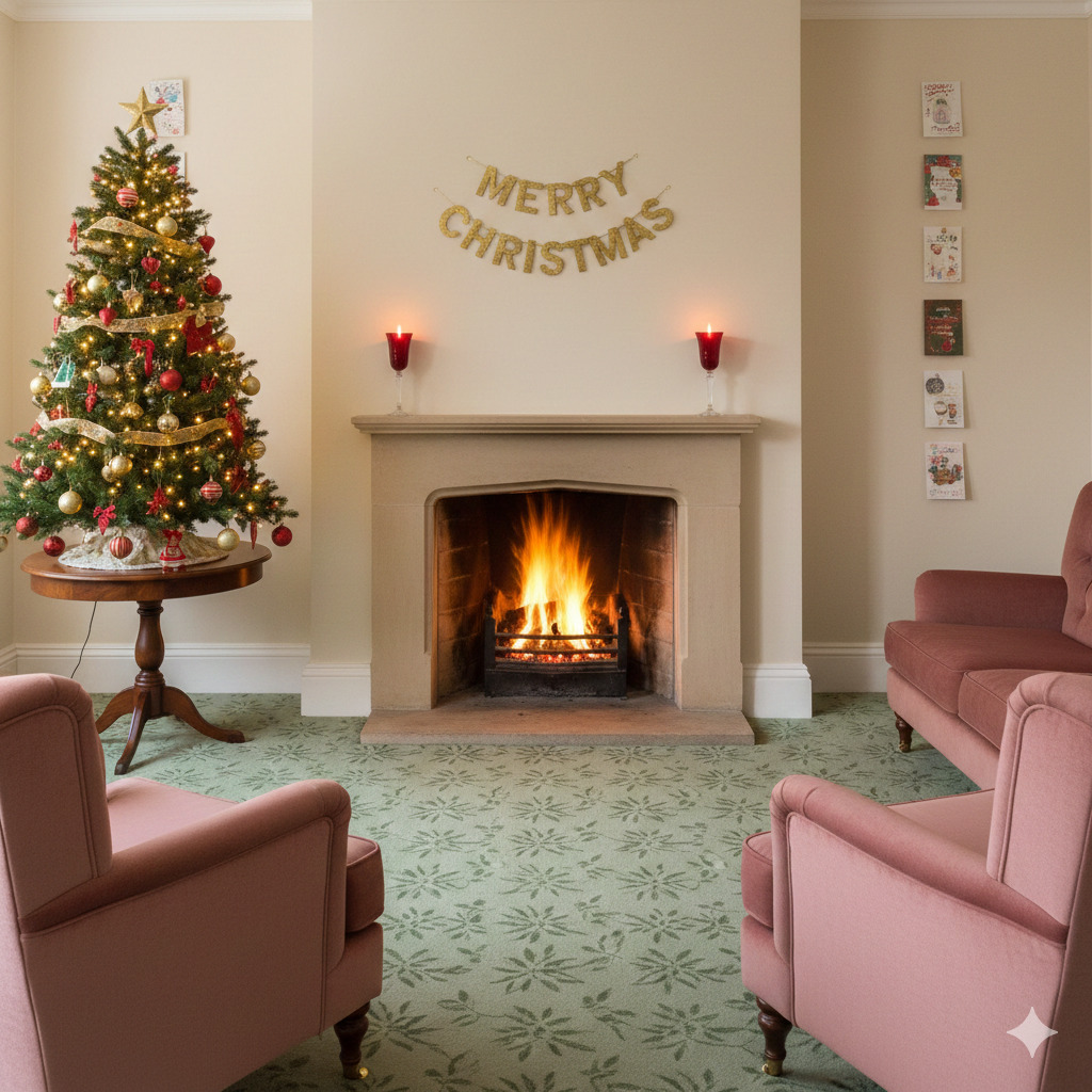 Christmas Living Room Fireplace
