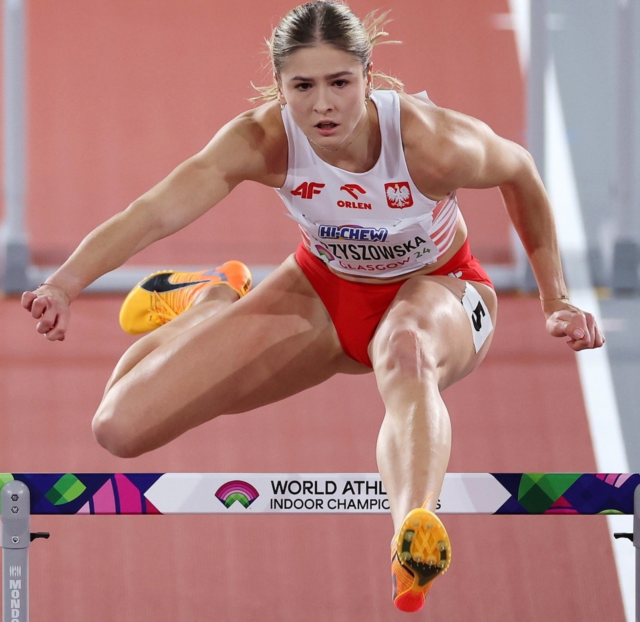 Woman Hurdler in Competition