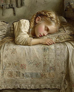 Sleeping Girl on Bed