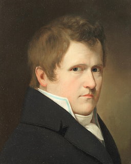 Self-portrait painting of Christoffer Wilhelm Eckersberg in a dark coat against a brown background