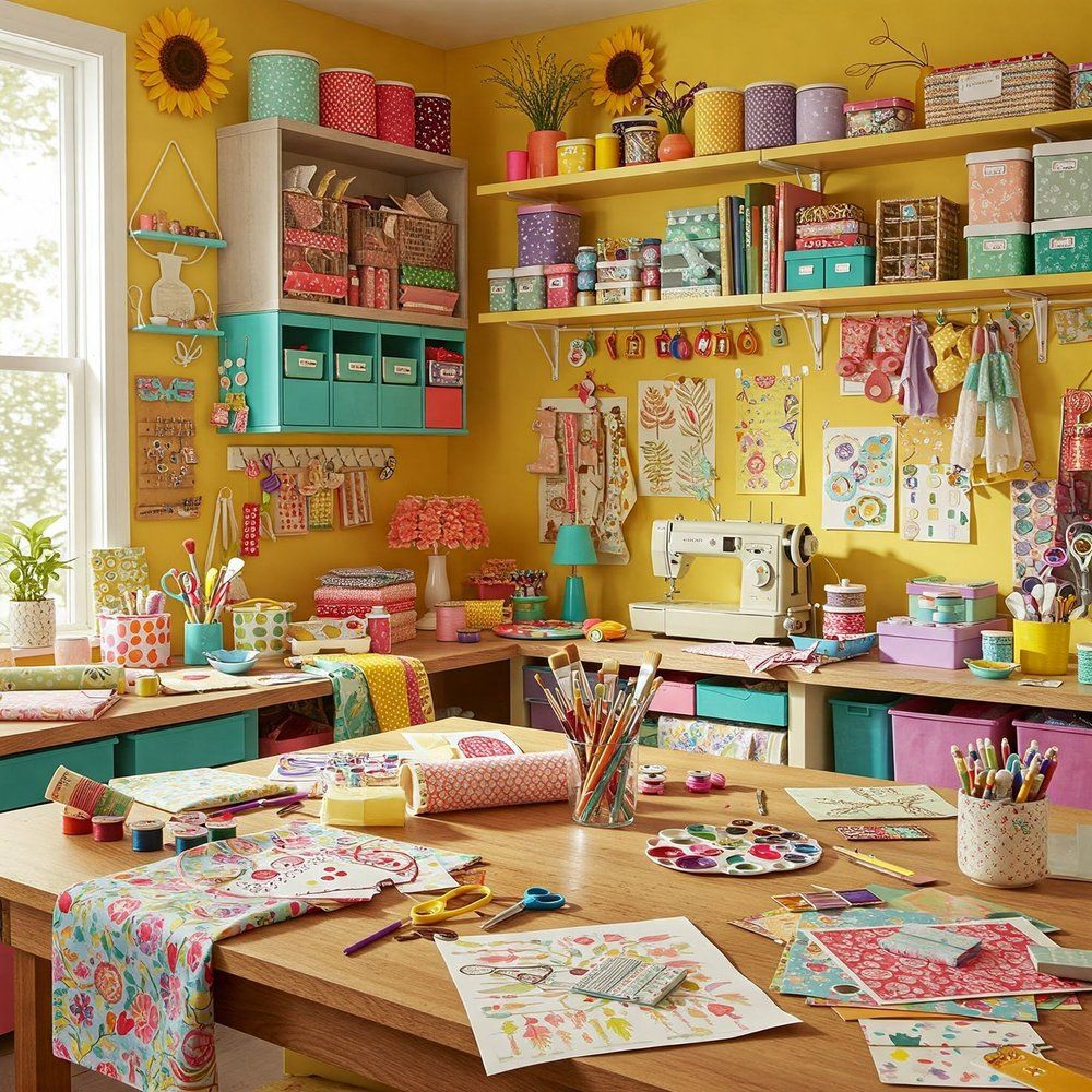 Colorful Craft Room