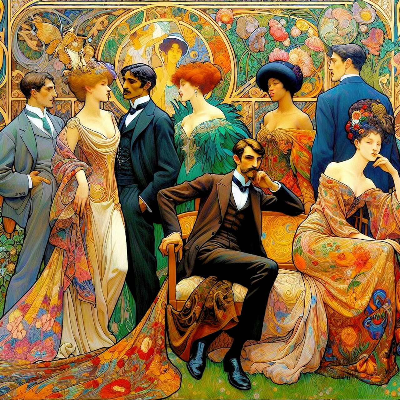 Victorian Social Gathering Art