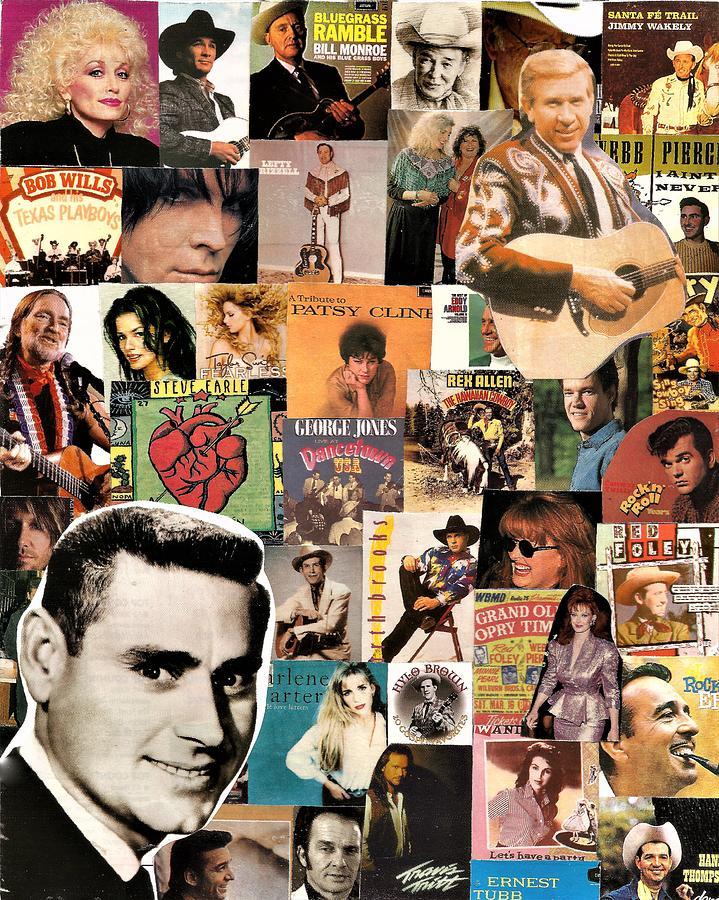 Classic Country Music Collage