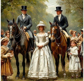 Victorian Wedding Portrait Riders