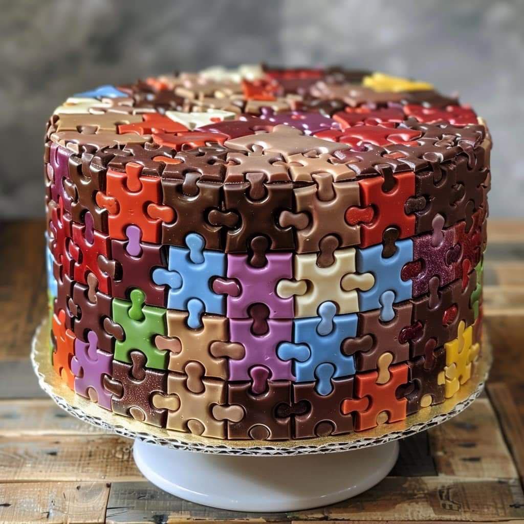 Jigsaw Puzzle Cake