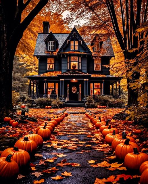 Halloween House Autumn Pumpkins