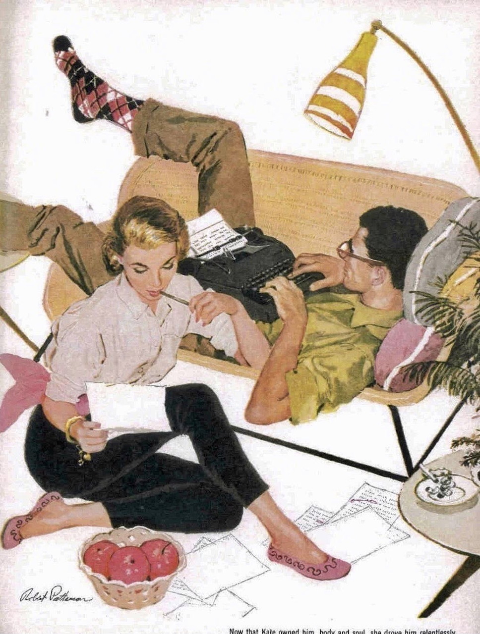 Vintage 1950s style illustration by Robert Patterson
