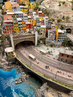 Colorful Italian Coastal Village Model
