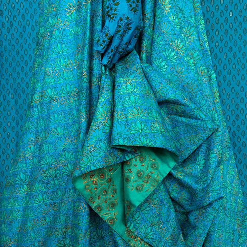 Turquoise Patterned Fabric
