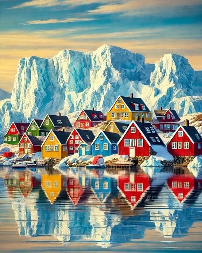 Row of colorful houses with tiled roofs along a street