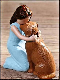 A Girl and Her Dog Figurine