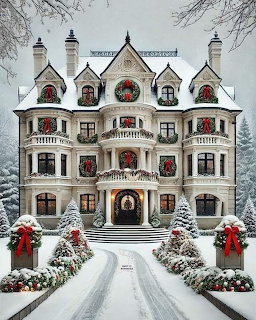Christmas Snowy Mansion