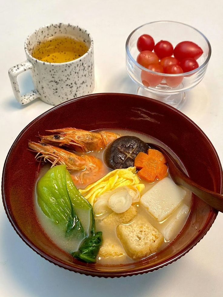 Korean food spread with rice, kimchi and assorted side dishes