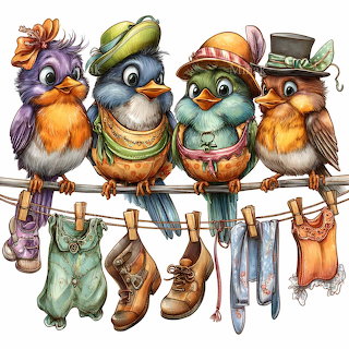Cute Birds Illustration